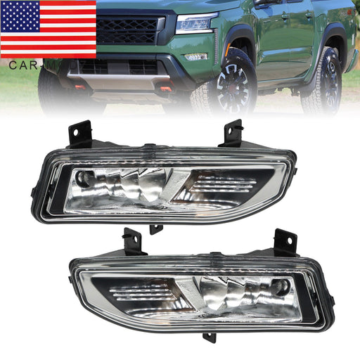 DURAFORCE 2022-2024 Nissan Frontier Front Clear Fog Light Bumper Lamps Without Wiring