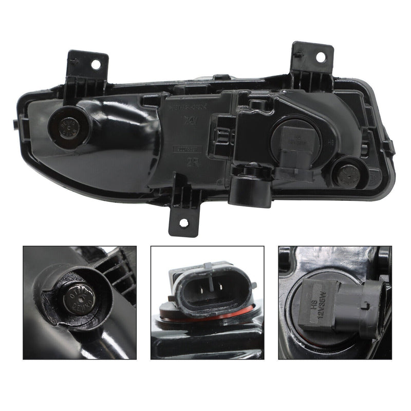 DURAFORCE 2022-2024 Nissan Frontier Front Clear Fog Light Bumper Lamps Without Wiring