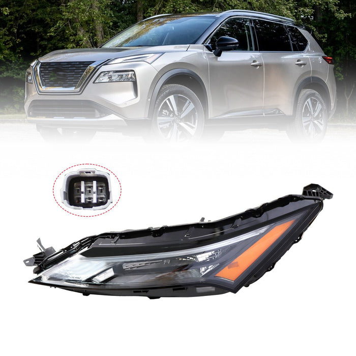 DURAFORCE 2021-2023 Nissan Rogue Left LED DRL Headlight w/Halogen Signal Light