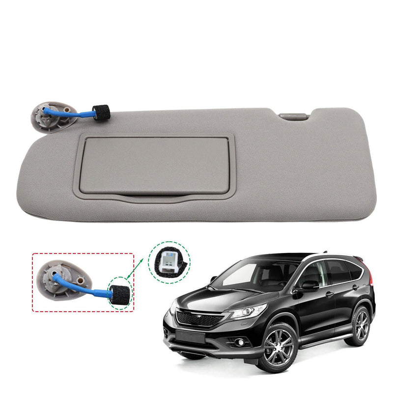 DURAFORCE 2017-2022 Honda CR-V Left Driver Side Gray Interior Sun Visor w/ Mirror Light