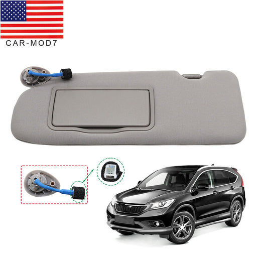 DURAFORCE 2017-2022 Honda CR-V Left Driver Side Gray Interior Sun Visor w/ Mirror Light