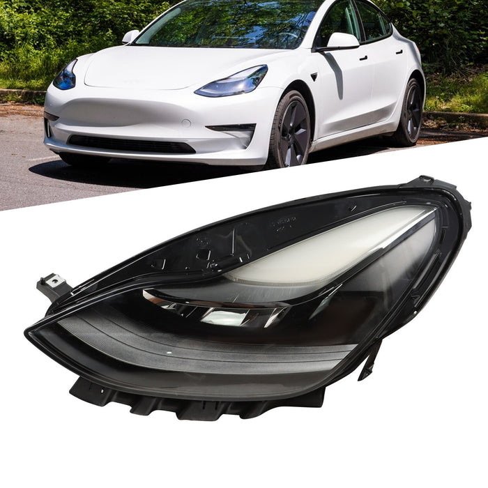 DURAFORCE 2021-2023 Tesla Model 3 Y Left Matrix LED Headlight Driver Side Replacement
