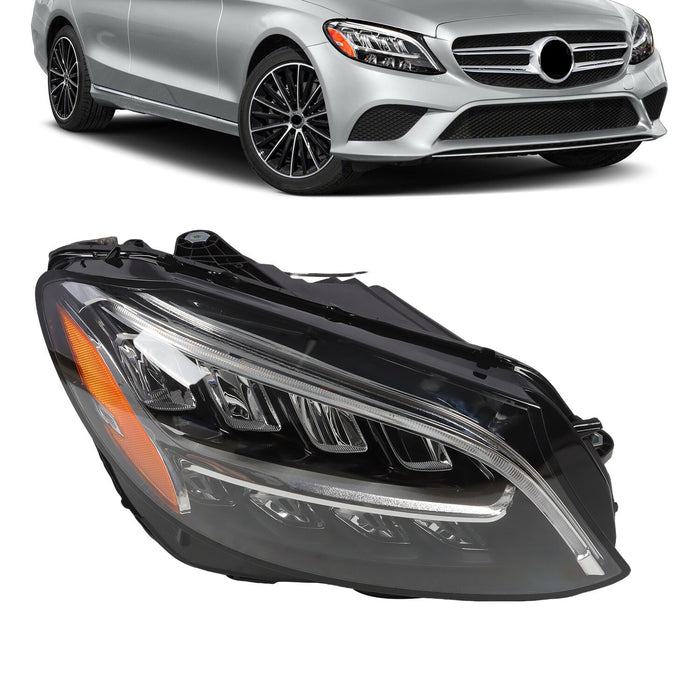 DURAFORCE 2019-2021 Mercedes-Benz C300 C43 W205 Right LED Headlight Passenger Side
