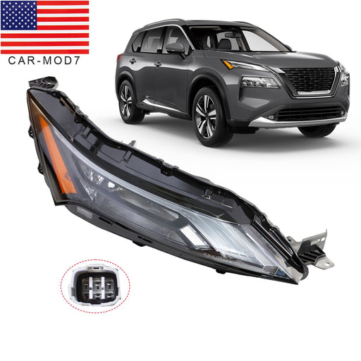 DURAFORCE 2021-2023 Nissan Rogue RH Passenger LED DRL Headlight w/ Halogen Signal