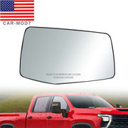 DURAFORCE Heated Passenger Side Mirror Glass for 2019-2024 Sierra Silverado 1500-3500