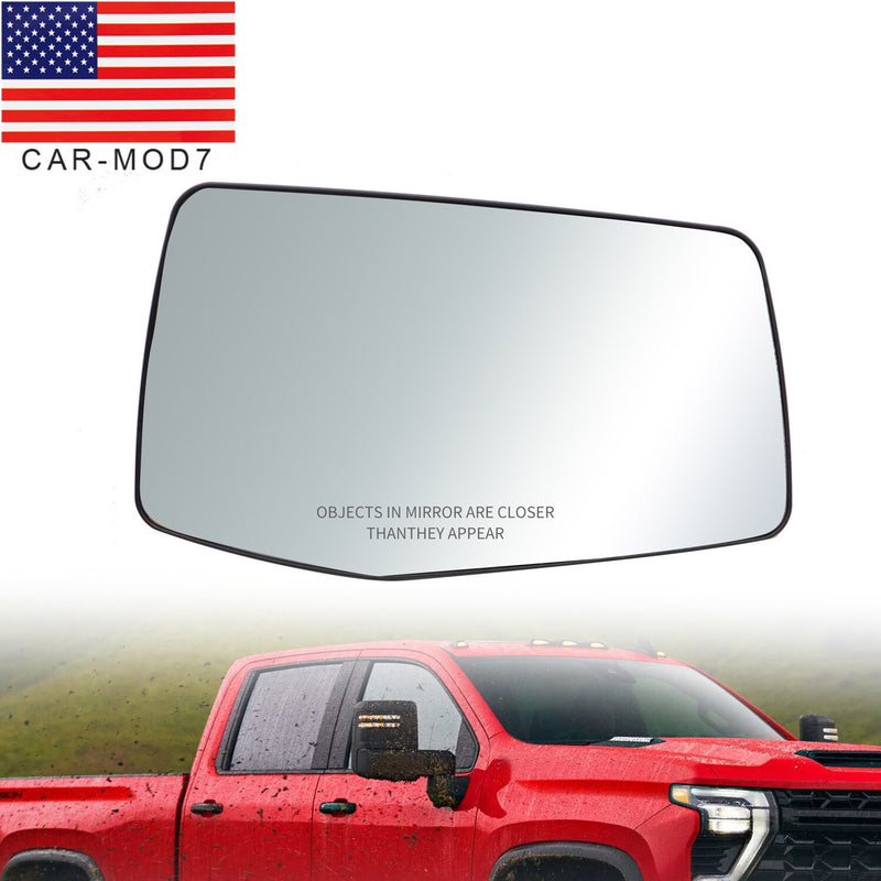 DURAFORCE Heated Passenger Side Mirror Glass for 2019-2024 Sierra Silverado 1500-3500