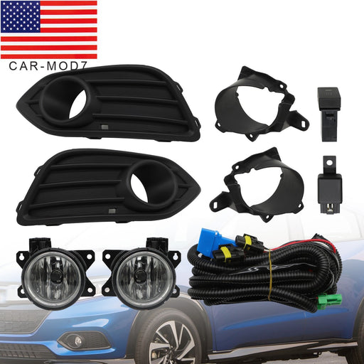 DURAFORCE 2019-2022 Honda HR-V Halogen Front Bumper Fog Lights with Bulbs & Switch