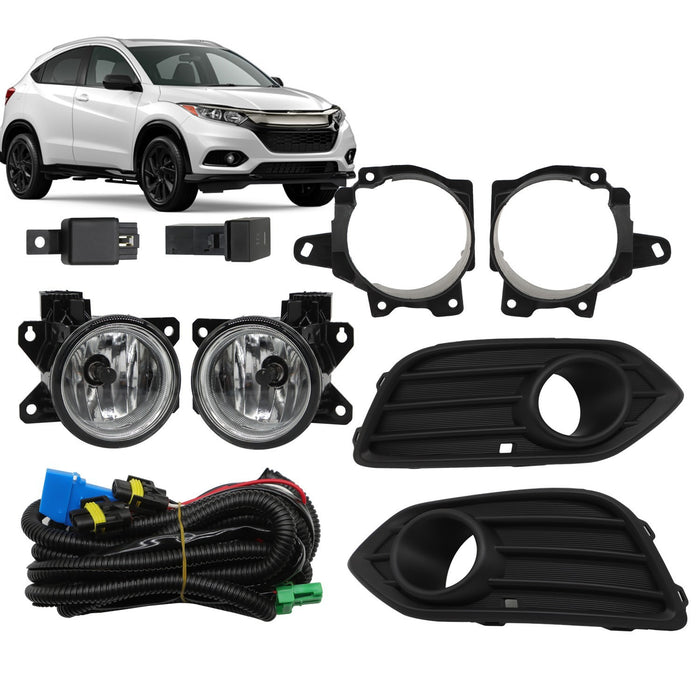 DURAFORCE 2019-2022 Honda HR-V Halogen Front Bumper Fog Lights with Bulbs & Switch