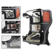 DURAFORCE 2020-2022 Ford F250 F350 SuperDuty Black Halogen Headlights Left & Right Side