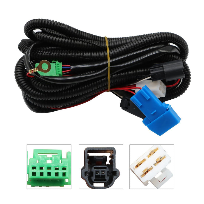 DURAFORCE 2019-2024 Toyota RAV4 LED Fog Light Assembly with Wiring & Switch Pair