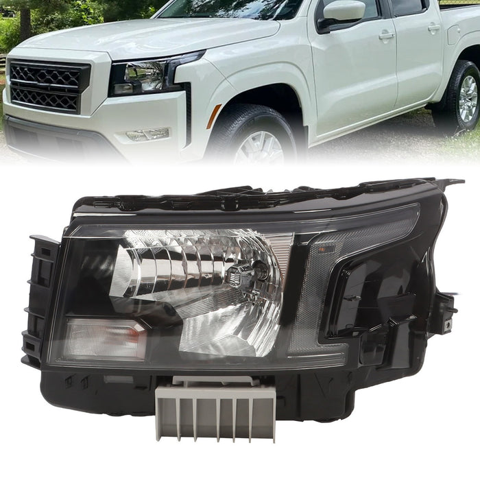 DURAFORCE 2022-2023 Nissan Frontier Left Halogen Headlight with Bulbs Replacement