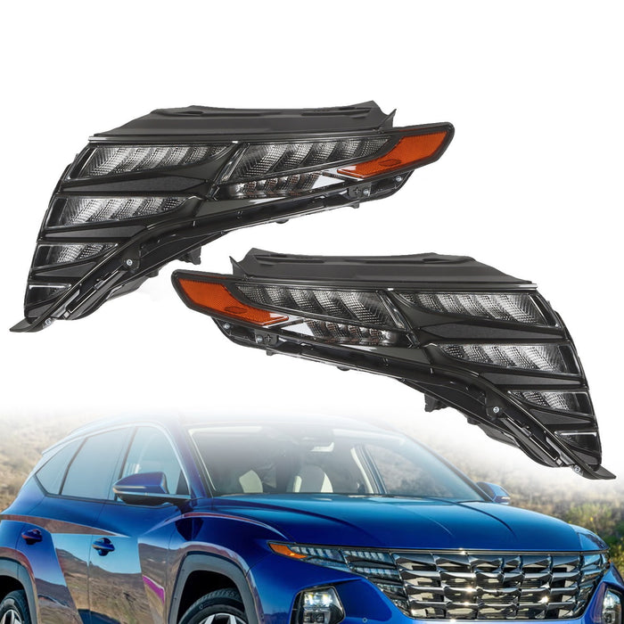 DURAFORCE 2022-2023 Hyundai Tucson LED DRL Headlights Left & Right Daytime Running Lights