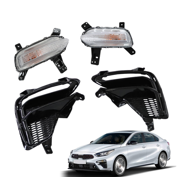DURAFORCE 2019-2020 Kia Forte Front Bumper Fog Lights Both Sides L+R Driver & Passenger