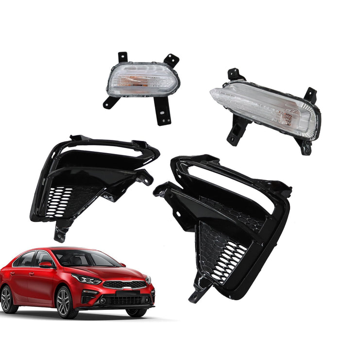 DURAFORCE 2019-2020 Kia Forte Front Bumper Fog Lights Both Sides L+R Driver & Passenger