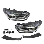 DURAFORCE 2018-2019 Hyundai Sonata Halogen Headlight Assembly Pair Left & Right with Bulbs