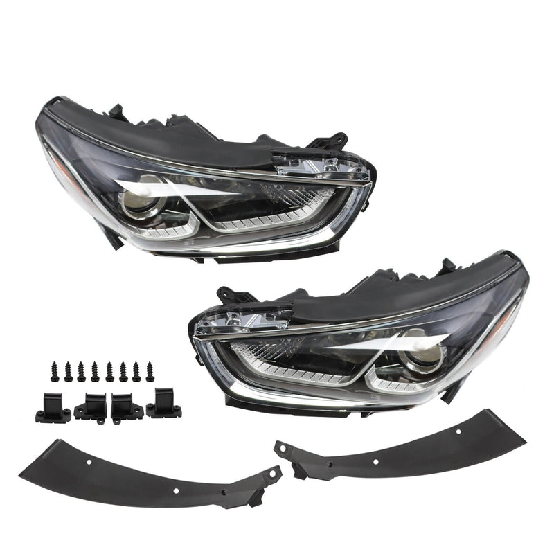 DURAFORCE 2018-2019 Hyundai Sonata Halogen Headlight Assembly Pair Left & Right with Bulbs
