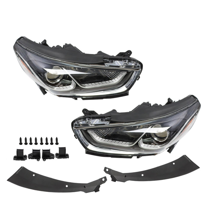 DURAFORCE 2018-2019 Hyundai Sonata Halogen Headlight Assembly Pair Left & Right with Bulbs