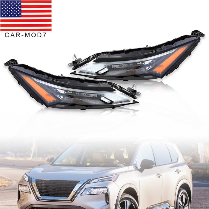 DURAFORCE 2021-2023 Nissan Rogue LED DRL Halogen Signal Upper Headlights Left & Right