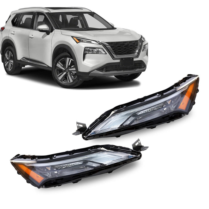 DURAFORCE 2021-2023 Nissan Rogue LED DRL Halogen Signal Upper Headlights Left & Right