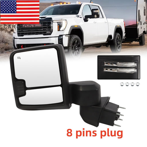 DURAFORCE 2019-2024 Silverado Sierra 2500HD 3500HD Left Driver Side Tow Mirror Replacement