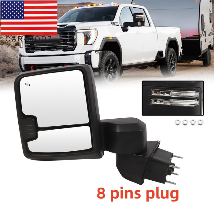 DURAFORCE 2019-2024 Silverado Sierra 2500HD 3500HD Left Driver Side Tow Mirror Replacement