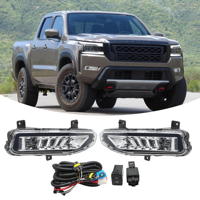 DURAFORCE Nissan Frontier 2020-2024 LED Front Bumper Fog Lights Lamps Replacement