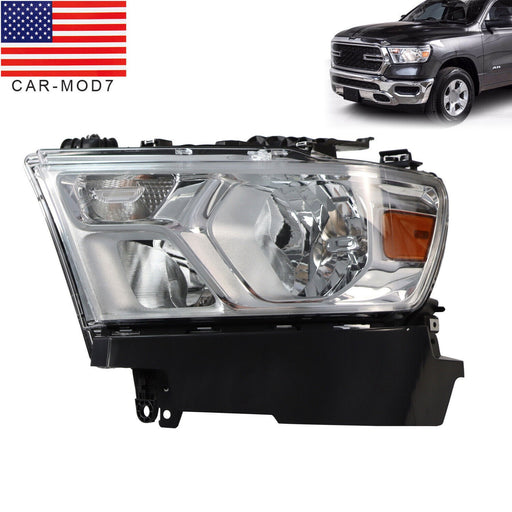 DURAFORCE 2019-2023 Dodge RAM 1500 Left Driver Chrome Halogen Headlight Headlamp