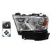 DURAFORCE 2019-2023 Dodge RAM 1500 Left Driver Chrome Halogen Headlight Headlamp