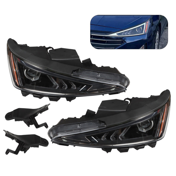DURAFORCE 2019-2020 Hyundai Elantra Halogen Headlight Pair Left & Right RH+LH