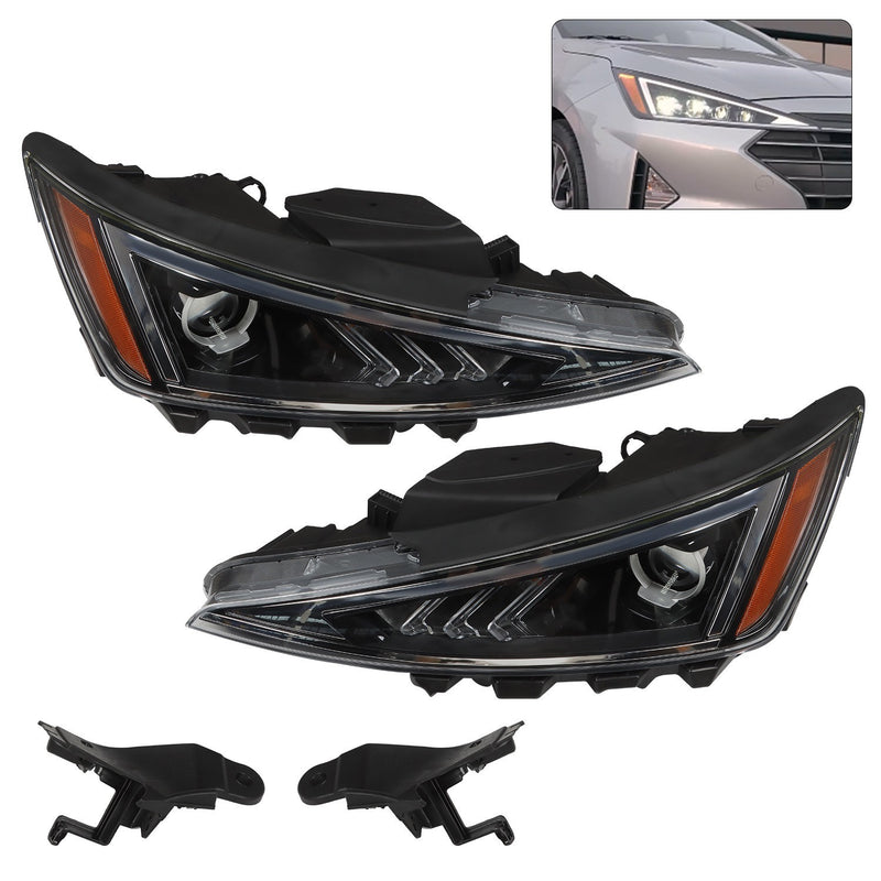 DURAFORCE 2019-2020 Hyundai Elantra Halogen Headlight Pair Left & Right RH+LH