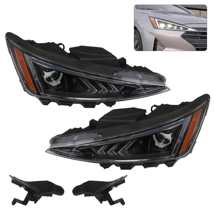 DURAFORCE 2019-2020 Hyundai Elantra Halogen Headlight Pair Left & Right RH+LH
