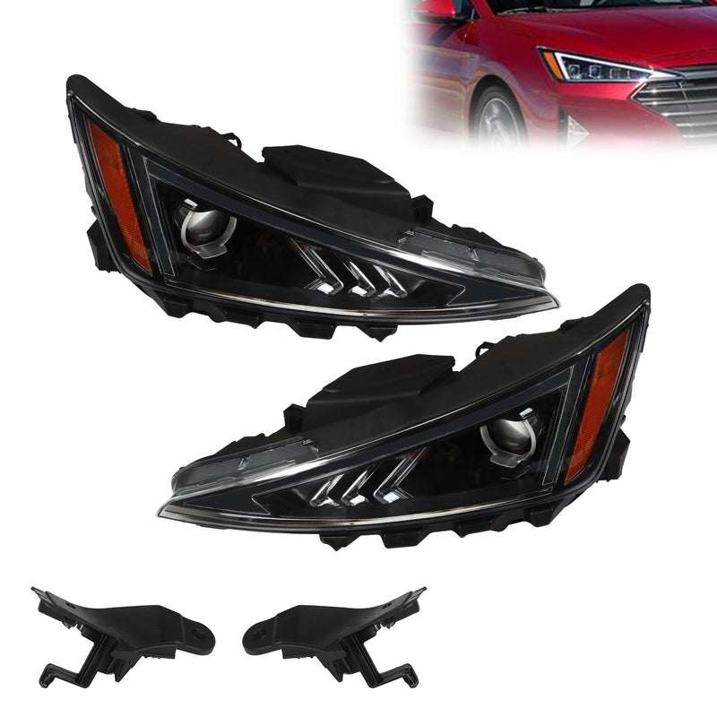 DURAFORCE 2019-2020 Hyundai Elantra Halogen Headlight Pair Left & Right RH+LH