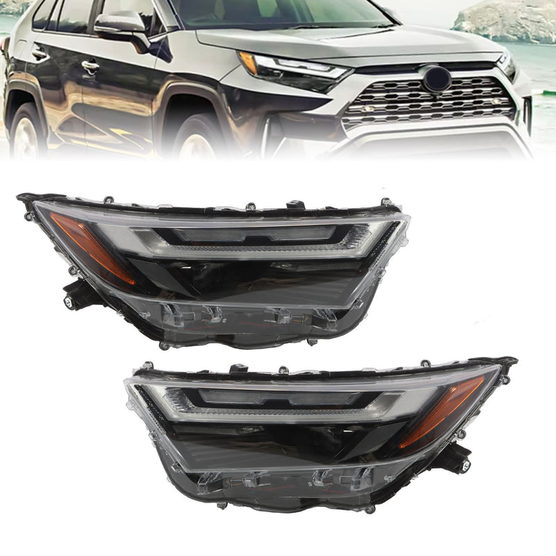 DURAFORCE 2022-2023 Toyota RAV4 XLE LED Headlight Assembly Left & Right Side Pair
