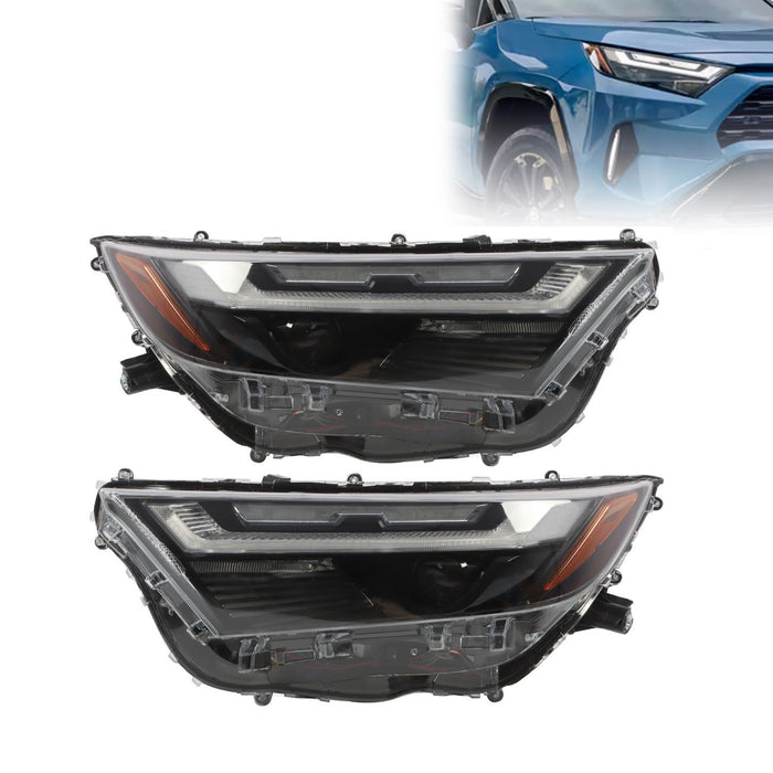 DURAFORCE 2022-2023 Toyota RAV4 XLE LED Headlight Assembly Left & Right Side Pair