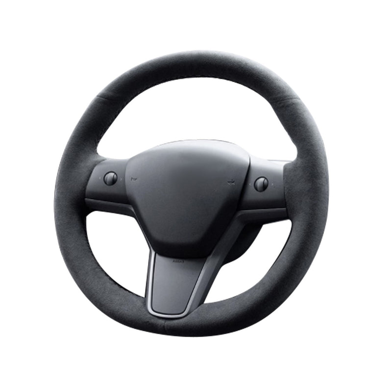DURAFORCE Tesla Model 3 Steering Wheel Cover Wrap Alcantara Suede Carbon Leather