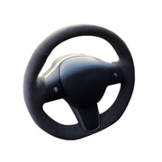 DURAFORCE Tesla Model 3 Steering Wheel Cover Wrap Alcantara Suede Carbon Leather