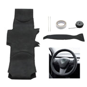 DURAFORCE Tesla Model 3 Steering Wheel Cover Wrap Alcantara Suede Carbon Leather