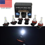 DURAFORCE Chevy Suburban Tahoe 2007-2014 6x 6000K LED Headlight & Fog Light Bulbs