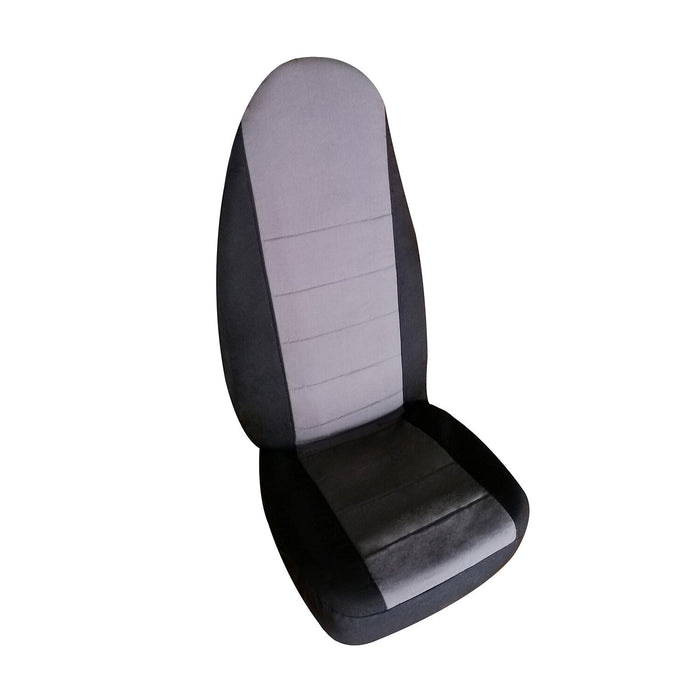 DURAFORCE 1998-2003 Ford Ranger 60/40 Highback Truck Seat Covers Black Silver Cotton