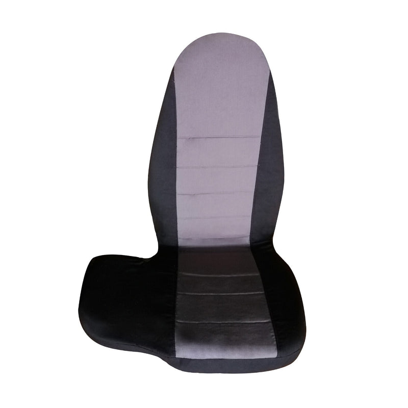 DURAFORCE 1998-2003 Ford Ranger 60/40 Highback Truck Seat Covers Black Silver Cotton