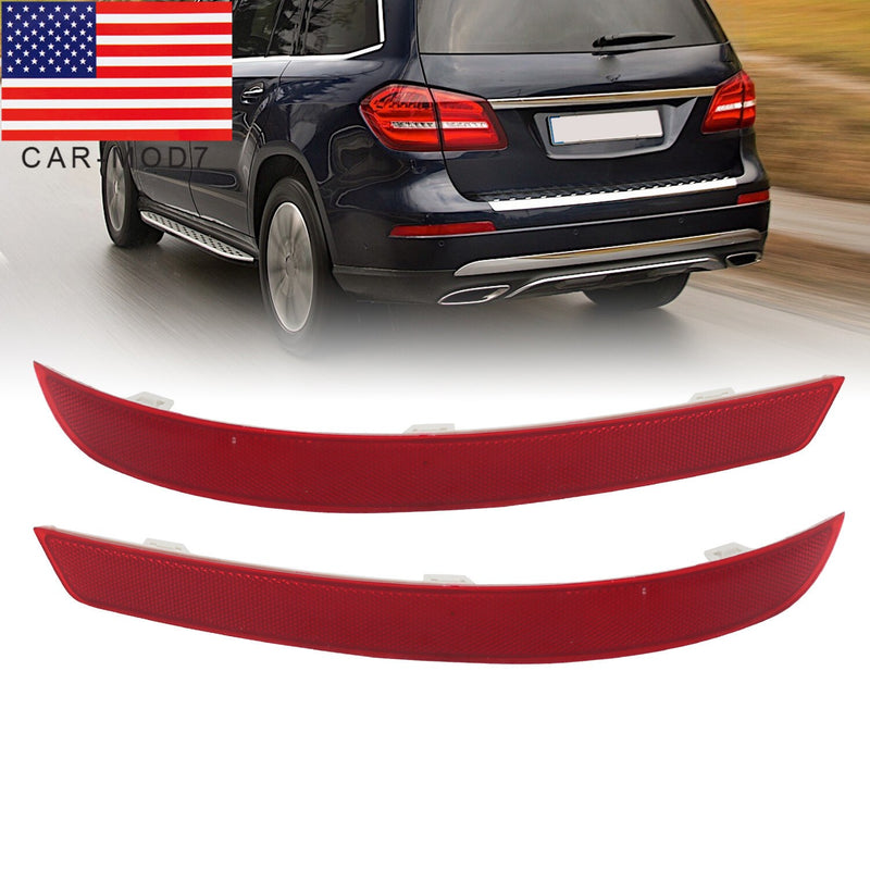 DURAFORCE Mercedes-Benz X166 GL450 GL500 2013-2016 Rear Bumper Reflector Lights 2pcs