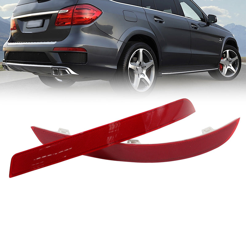 DURAFORCE Mercedes-Benz X166 GL450 GL500 2013-2016 Rear Bumper Reflector Lights 2pcs