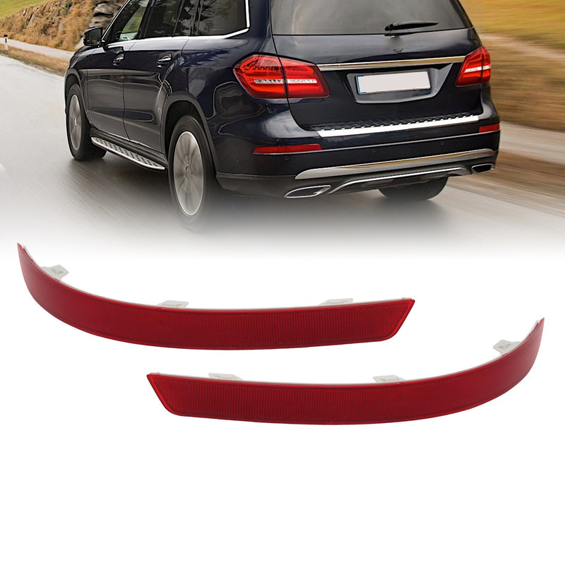 DURAFORCE Mercedes-Benz X166 GL450 GL500 2013-2016 Rear Bumper Reflector Lights 2pcs
