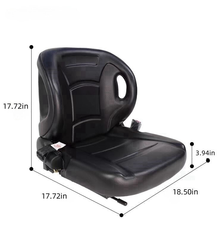 DURAFORCE Forklift Seat with Seatbelt Adjustable Backrest Durable Replacement Part