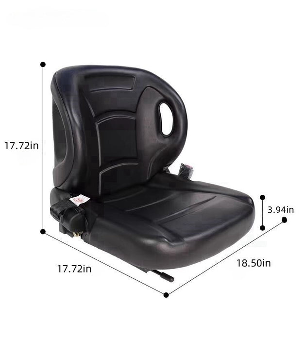 DURAFORCE Forklift Seat with Seatbelt Adjustable Backrest Durable Replacement Part