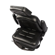 DURAFORCE Adjustable Forklift Tractor Seat with Suspension, Backrest, Armrest & Safety Bel