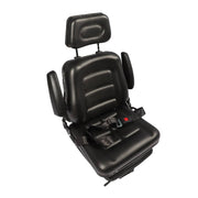 DURAFORCE Adjustable Forklift Tractor Seat with Suspension, Backrest, Armrest & Safety Bel
