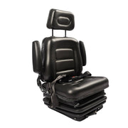 DURAFORCE Adjustable Forklift Tractor Seat with Suspension, Backrest, Armrest & Safety Bel