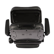 DURAFORCE Adjustable Forklift Tractor Seat with Suspension, Backrest, Armrest & Safety Bel
