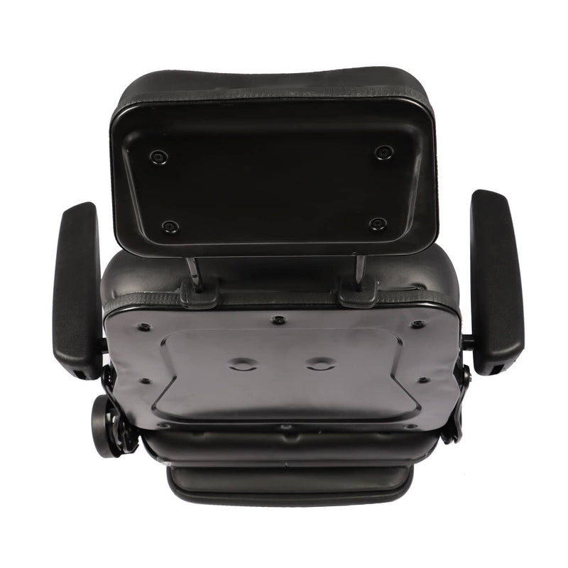 DURAFORCE Adjustable Forklift Tractor Seat with Suspension, Backrest, Armrest & Safety Bel